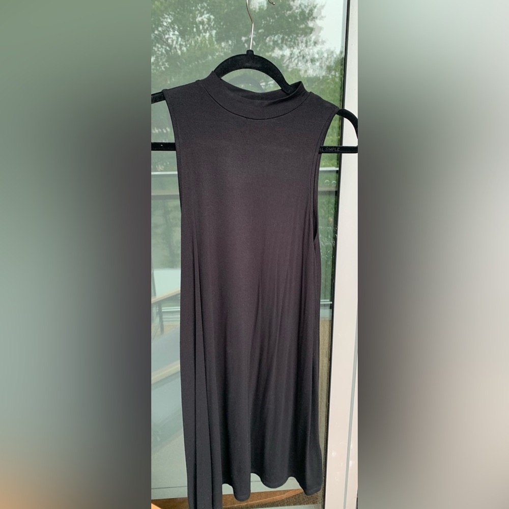 ***SOLD*** Topshop Black Mockneck Sleeveless Dress